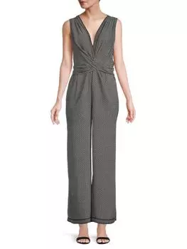 Комбинезон Max Studio с геометрическим рисунком и драпировкой, мультиколор