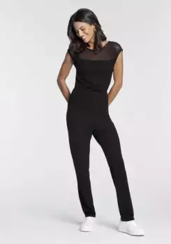 Комбинезон Melrose с сетчатой деталью в области выреза - НОВАЯ КОЛЛЕКЦИЯ, черный