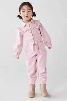 Комбинезон мини для девочек с вышивкой River Island, розовый