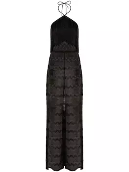 Комбинезон Missoni с ламе и бахромой, черный