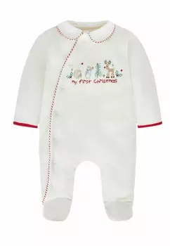Комбинезон MY FIRST CHRISTMAS APPLIQU ALL-IN, REGULAR FIT JoJo Maman Bb, бежевый