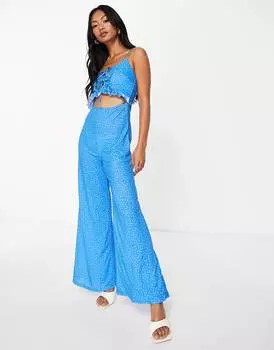 Комбинезон на бретельках с точечным принтом ASOS DESIGN