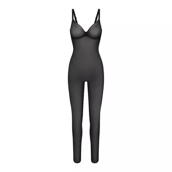 Комбинезон на косточках SKIMS Simply Bare, цвет Onyx