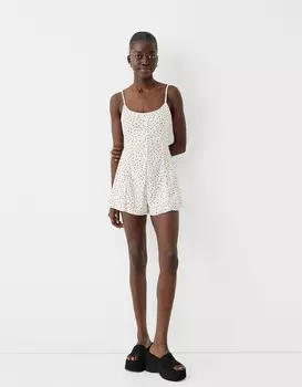 Комбинезон на лямках Bershka, красный