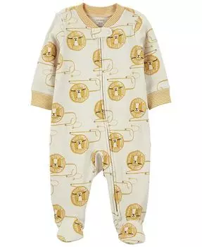 Комбинезон на молнии с изображением льва для сна и игр для мальчиков Carter's, мультиколор