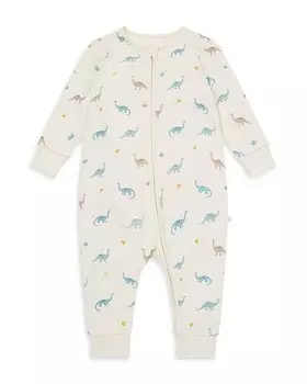 Комбинезон на молнии с принтом «дино» унисекс MORI — для малышей, мультиколор
