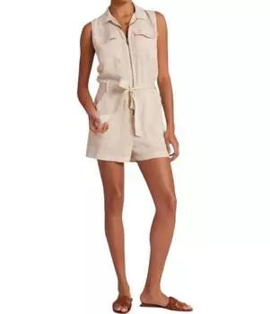 Комбинезон на молнии спереди летнего цвета хаки Bella Dahl