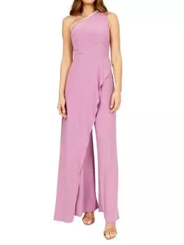 Комбинезон на одно плечо с драпировкой Rene Ruiz Collection, цвет Mauve