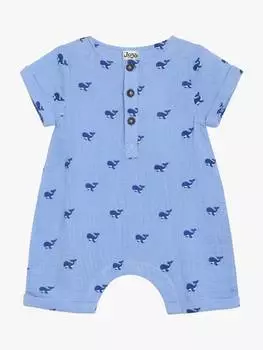 Комбинезон на пуговицах спереди baby whale cheeseclo JoJo Maman Bb, синий