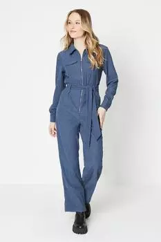Комбинезон на шнурке с поясом и молнией спереди Oasis, синий