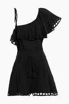 Комбинезон Napili из английской хлопковой ткани с оборками IRO, черный