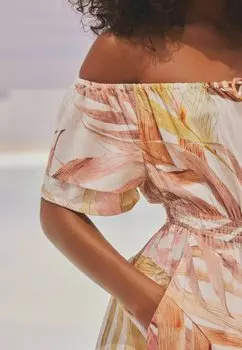 Комбинезон OFF SHOULDER TALL REGULAR FIT Next, цвет cream botanical