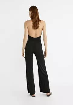 Комбинезон OPEN BACK Stradivarius, черный