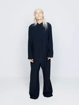 Комбинезон оверсайз с круглым вырезом на молнии спереди Raey, синий