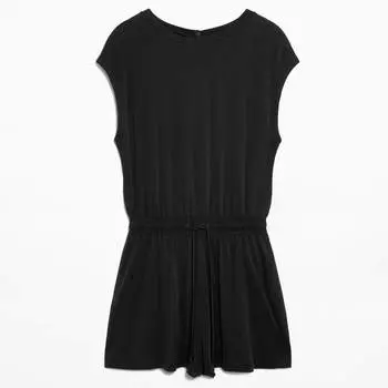 Комбинезон Oysho Modal Blend Sleeveless Short, черный