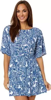 Комбинезон Parigi с вырезом лодочкой Lilly Pulitzer, цвет Aegean Navy Beach Path