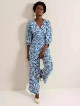 Комбинезон Phase Eight Amy Tile Print, цвет blue/white