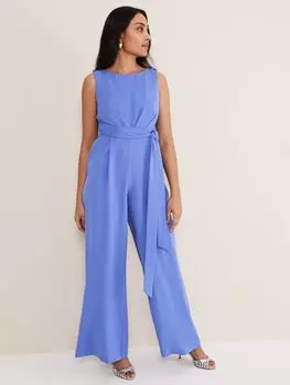 Комбинезон Phase Eight Petite Elaina с закручивающейся спинкой, синий наперстянка