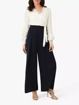 Комбинезон Phase Eight Rachael с запахом спереди, цвет слоновой кости/темно-синий