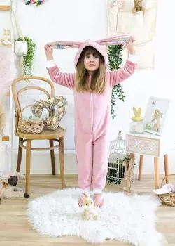 Комбинезон Pink Bunny из сверхмягкого флиса Fox In A Box, розовый