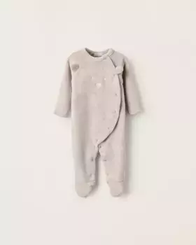 Комбинезон Polar для девочки с ушками Zippy, светло-серый