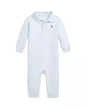 Комбинезон-поло из органического хлопка для мальчиков Ralph Lauren — для малышей, синий