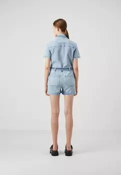 Комбинезон PUFF SLEEVE ROMPER GAP, светло-голубой деним