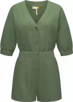 Комбинезон Ragwear "Ipsi", шикарный, короткий женский комбинезон в стиле милитари, зеленый