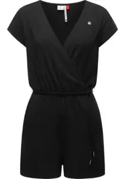 Комбинезон Ragwear "Шарна", шикарный короткий женский комбинезон, черный