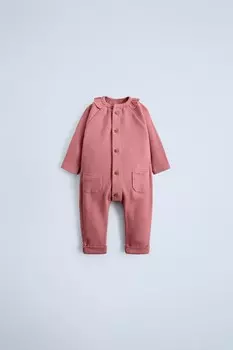 Комбинезон rob с оборками ZARA, цвет raspberry