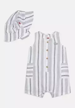 Комбинезон ROMPER & BUCKET HAT Levi's, цвет bright white