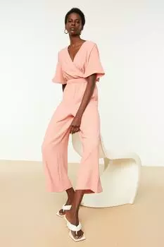 Комбинезон - Розовый - Классический крой Trendyol, розовый