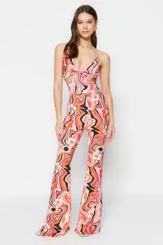 Комбинезон - Розовый - Облегающий крой Trendyol