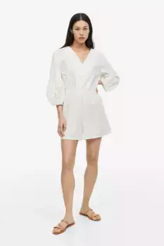 Комбинезон с английской вышивкой H&M, белый