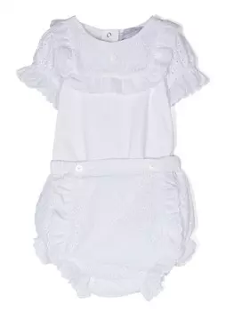 Комбинезон с английской вышивкой Patachou, белый