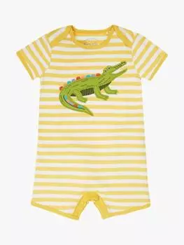 Комбинезон с аппликацией из органического хлопка baby rue Frugi, цвет Bumblebee Stripe