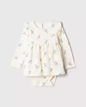 Комбинезон с цветочным принтом для девочки Gap, белый