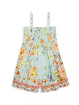 Комбинезон с цветочным принтом для маленьких девочек CAMILLA, зеленый