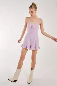 Комбинезон с цветочным принтом и оборками Ditsy Pink Vanilla, фиолетовый