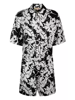 Комбинезон с цветочным принтом Michael Kors, черный