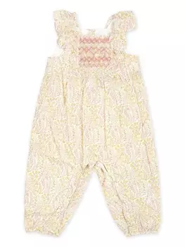 Комбинезон с цветочным принтом Tartine Et Chocolat, бежевый