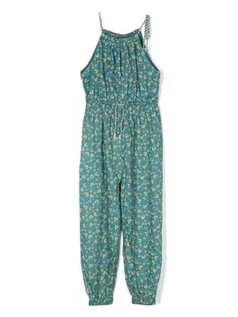 Комбинезон с цветочным принтом ZIMMERMANN Kids, синий