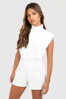 Комбинезон с детальными складками Boohoo, слоновая кость