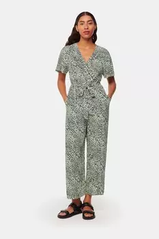 Комбинезон с диагональным леопардовым принтом Whistles, желтый