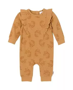 Комбинезон с длинными рукавами и рюшами для маленьких девочек Gerber, синий