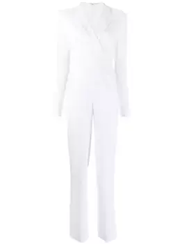 Комбинезон с длинными рукавами и запахом Talbot Runhof, черный