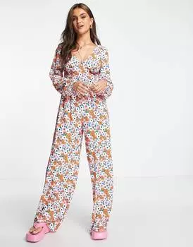 Комбинезон с длинными рукавами на пуговицах сзади ASOS DESIGN ASOS DESIGN