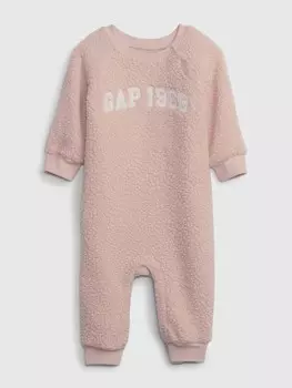 Комбинезон с дубленкой Gap, розовый