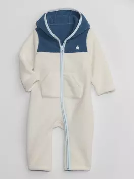 Комбинезон с дубленкой Gap, синий