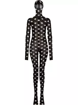 Комбинезон с капюшоном и логотипом DOLCE & GABBANA, черный